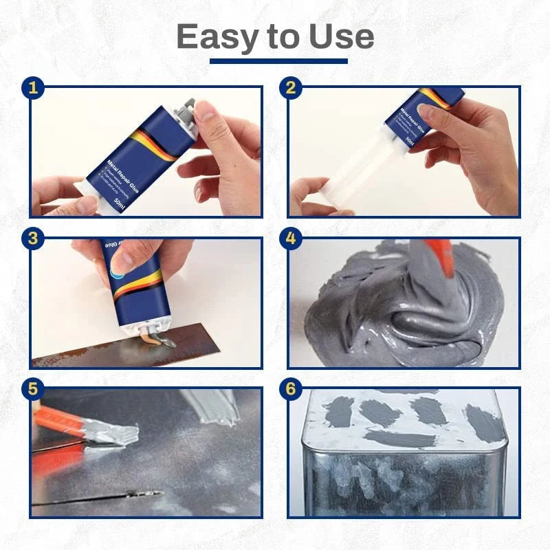 High-Strength Metal Repair Epoxy Adhesive Heat & Cold Resistant Welding Glue Leak Repair Tool Metal Repair Paste 15g/50ml/100ml