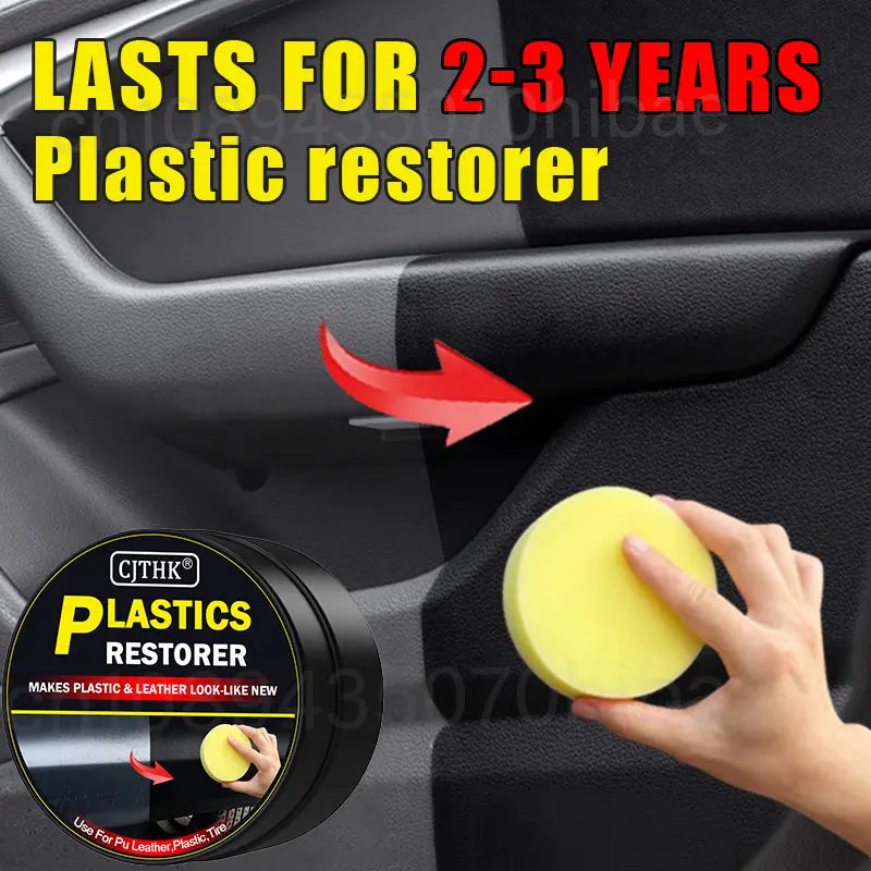 Car Plastic Restorer Auto Interior Panel Renewal Wax Coating Leather Plastic Rubber Polish Repair Auto Reconditioning Cream Care