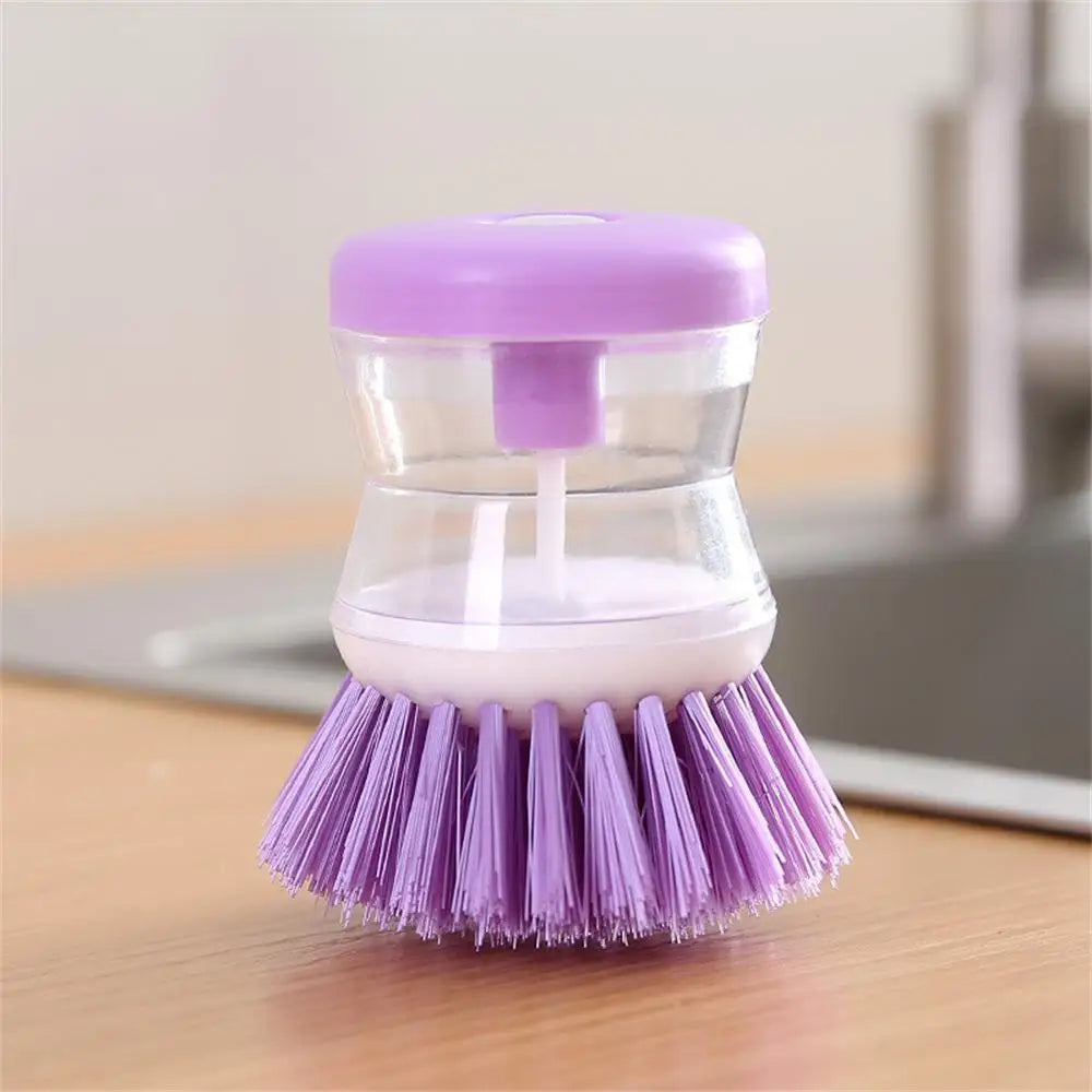 Kitchen Wash Pot Dish Brush With Dispenser Liquid Filling By Pressing Does Not Hurt Pan Automatic Cleaning Brushes