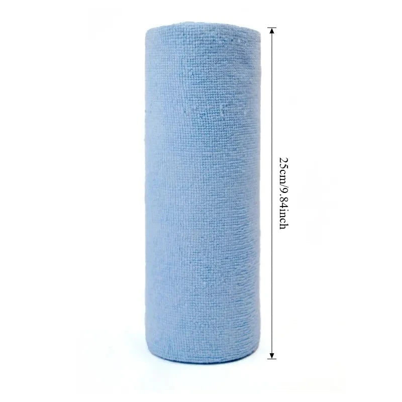 Reusable Cleaning Wipe Household Kitchen Cloth Microfiber Towel Rolls Dish Rags Wash Paper Towel Replacement 1 Roll of 20 Sheets