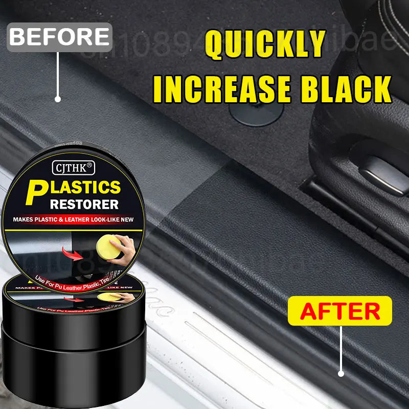 Car Plastic Restorer Auto Interior Panel Renewal Wax Coating Leather Plastic Rubber Polish Repair Auto Reconditioning Cream Care