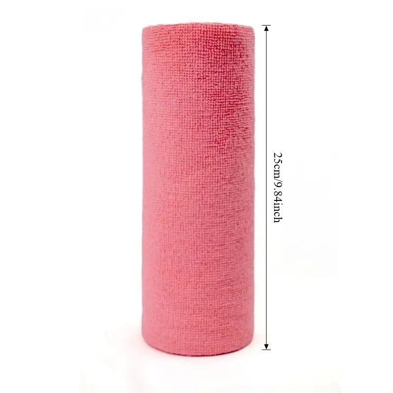Reusable Cleaning Wipe Household Kitchen Cloth Microfiber Towel Rolls Dish Rags Wash Paper Towel Replacement 1 Roll of 20 Sheets