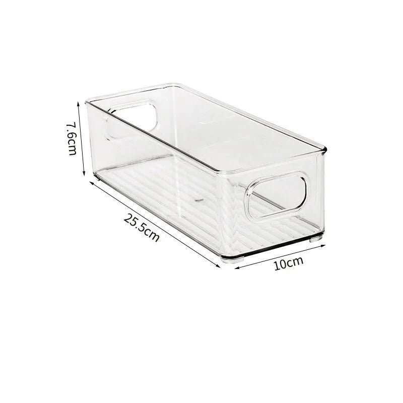 Plastic Crisper Transparent Box Refrigerator Crisper Storage Box Cosmetic Storage Kitchen Acrylic Desktop Storage Organizer Box