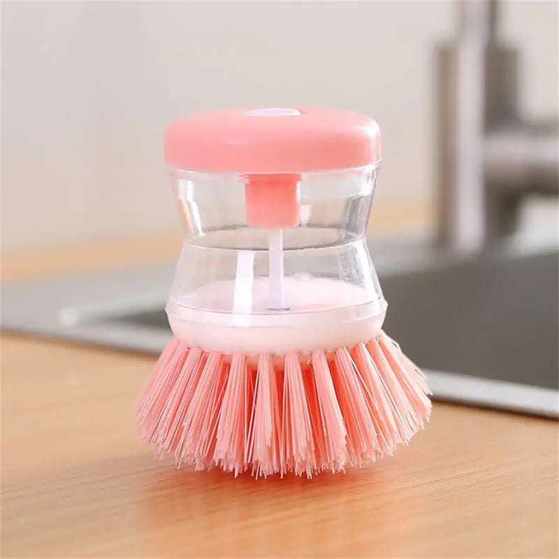 Kitchen Wash Pot Dish Brush With Dispenser Liquid Filling By Pressing Does Not Hurt Pan Automatic Cleaning Brushes