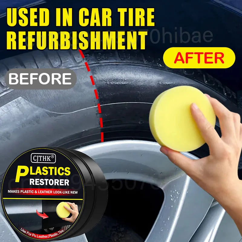Car Plastic Restorer Auto Interior Panel Renewal Wax Coating Leather Plastic Rubber Polish Repair Auto Reconditioning Cream Care